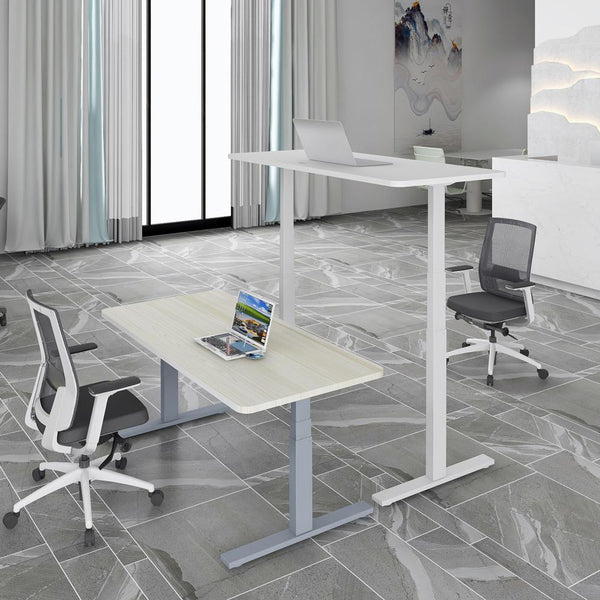 Standing Desk Height Adjustable Sit Motorised Single Frame Only Grey