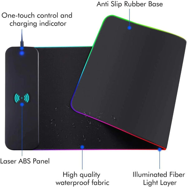 Rgb Wireless 15W Oversized Charger Mouse Pad 800X300 Mm Gaming