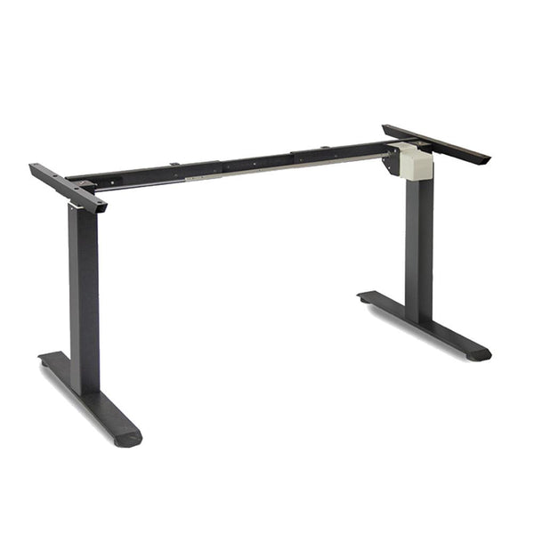 120Cm Standing Desk Height Adjustable Sit Black Motorised Single Frame Birch Top