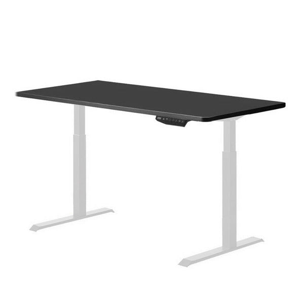140Cm Standing Desk Height Adjustable Sit Motorised Black Single Frame Top