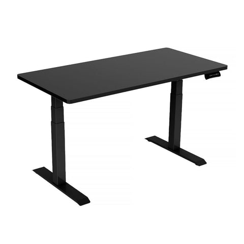 Standing Desk Height Adjustable Sit Motorised Single Grey Frame Maple Top