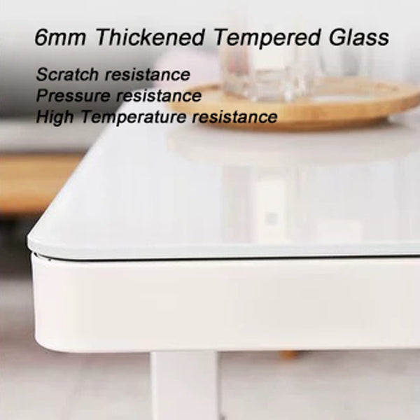 Black Color Electric Standing Desk Height Adjustable Sit Workstation Toughened Glass Top Single Motor Wireless Charger