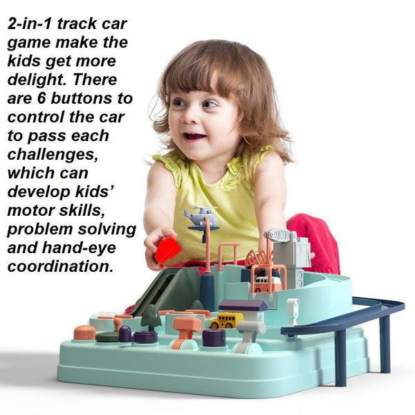 Racing Rail Car Model Educational Toy Adventure Mechanical Interactive Train