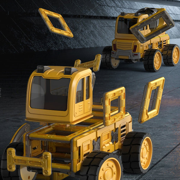 Educational Toys Generic Danbaole Magnetic Truck Diy Assembly Eneineering Vehicle With Music Lights Christmas Gift