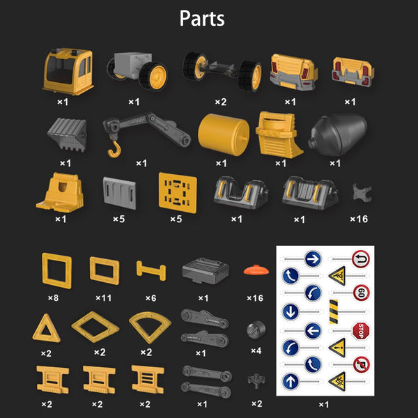 Educational Toys Generic Danbaole Magnetic Truck Diy Assembly Eneineering Vehicle With Music Lights Christmas Gift