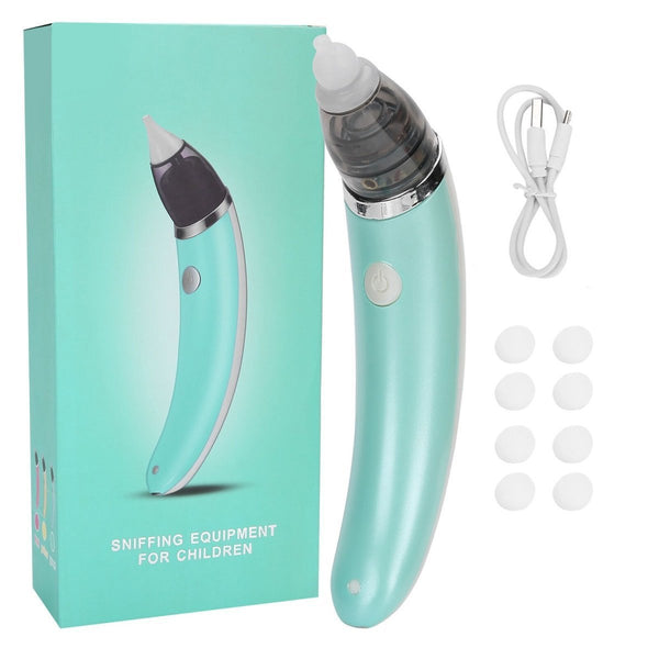 Baby Nasal Aspirator Electric Safe Hygienic Nose Cleaner Snot Sucker For (Green)