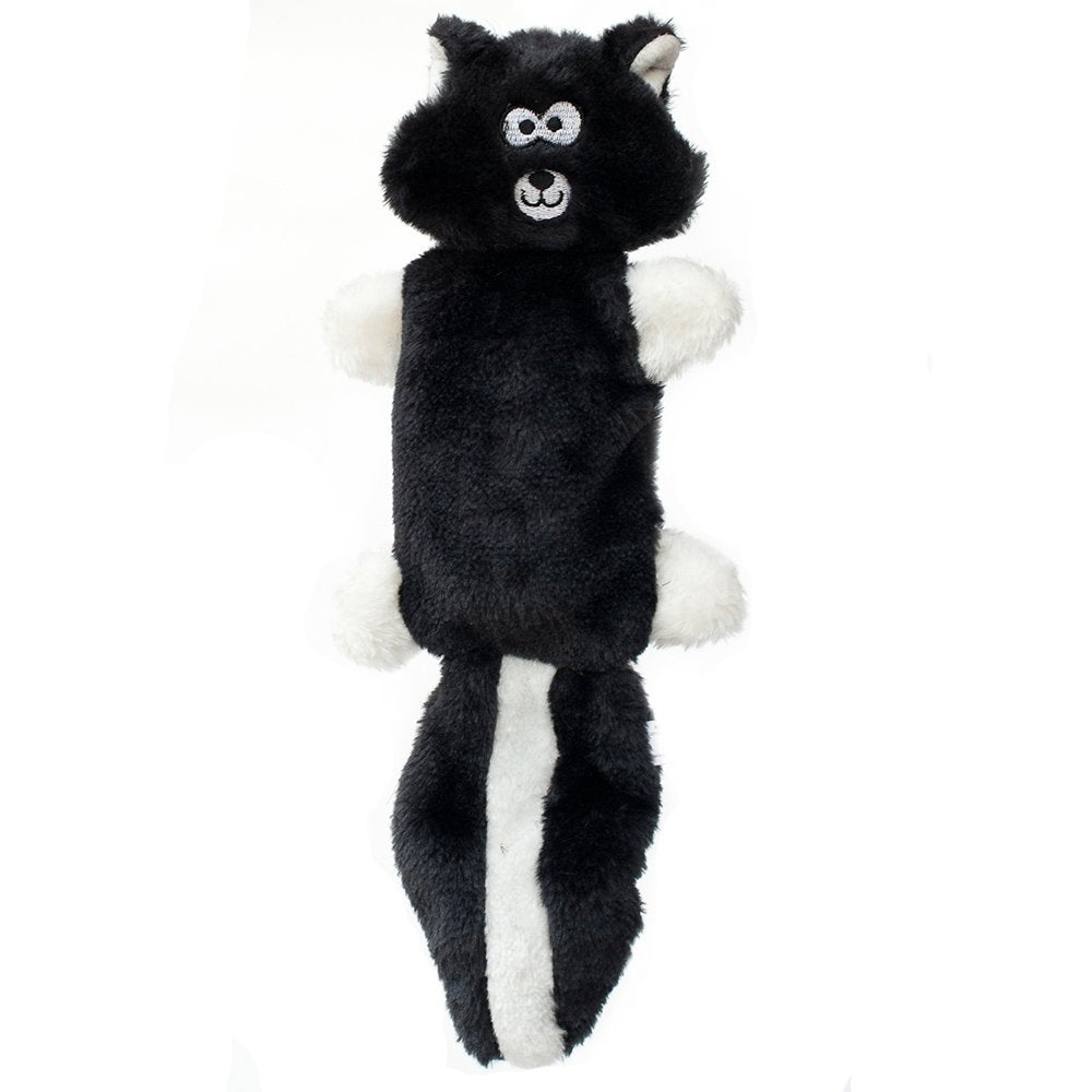 Zippy Paws Zingy Skunk No Stuffing Durable Squeaky Plush Dog Toy Dog Toys