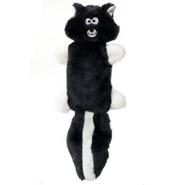 Zippy Paws Zingy Skunk No Stuffing Durable Squeaky Plush Dog Toy Dog Toys