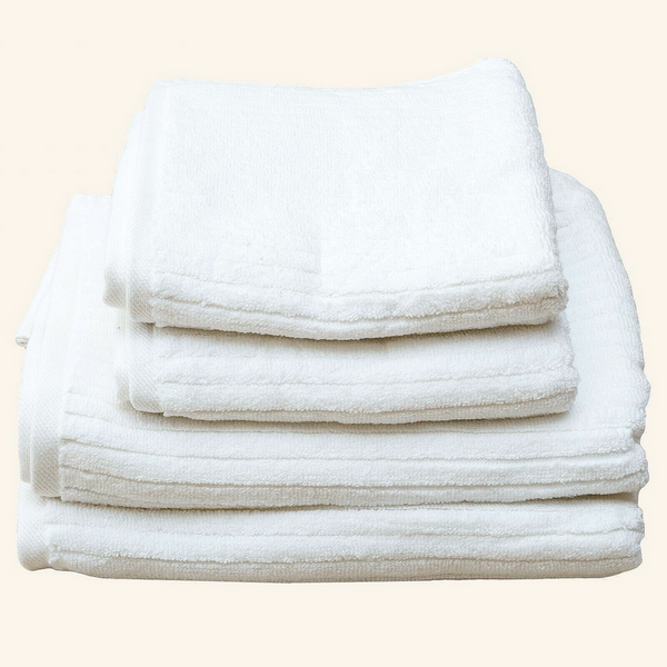 La'grace Home White Stripe Organic Soft 6 Pcs Towel Set Towels & Washcloths