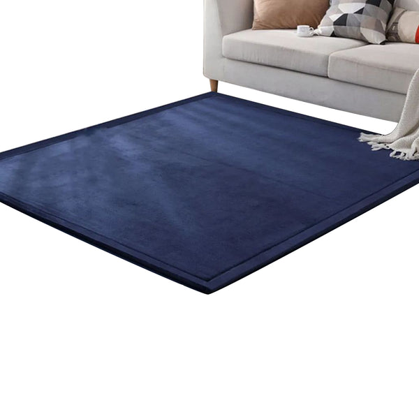 Soft Touch Ultra Plush Memory Foam Tatami Midnight Blue Mat 200 X 300Cm Rugs