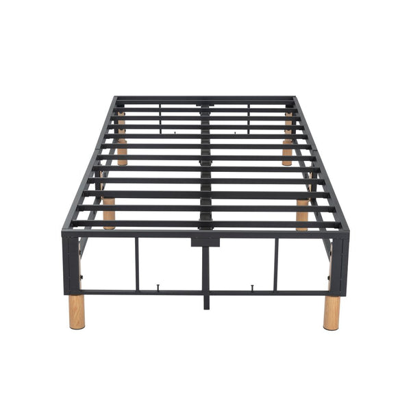 Metal Bed Frame Mattress Foundation Blue &#8211; Double