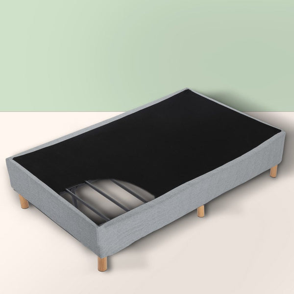 Dreamo Metal Bedframe Mattress Foundation (Light Grey) King King Bed Frames