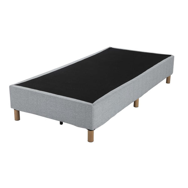 Dreamo Metal Bedframe Mattress Foundation (Light Grey) Single Single Bed Frames