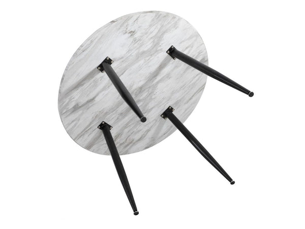 Dreamo Round Mdf Marbling Dining Table Dining Tables