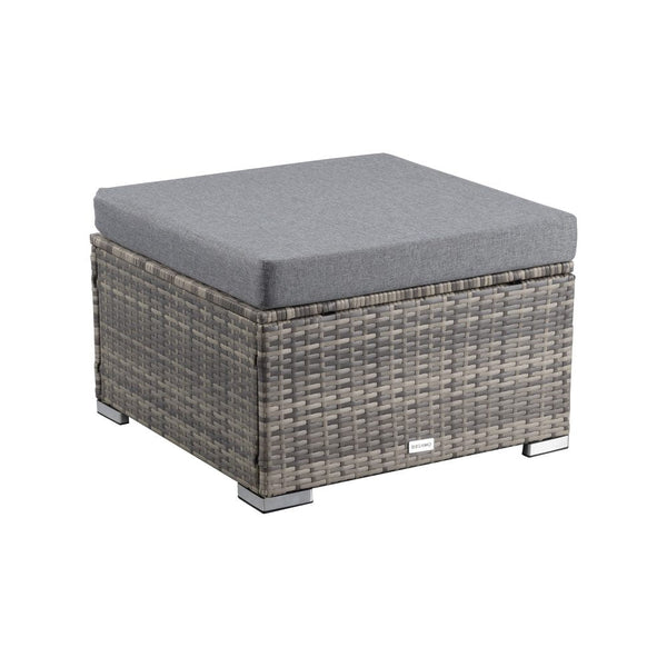Dreamo Outdoor Wicker In Grey Ottomans Footstools & Poufs