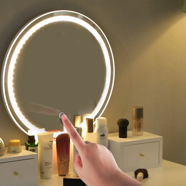 Dressing Vanity Table Stool Set With Make Up Led Lighted Mirror White Dressing Tables