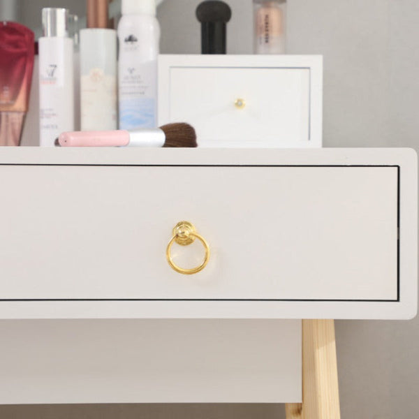 Dressing Vanity Table Stool Set With Make Up Led Lighted Mirror White Dressing Tables