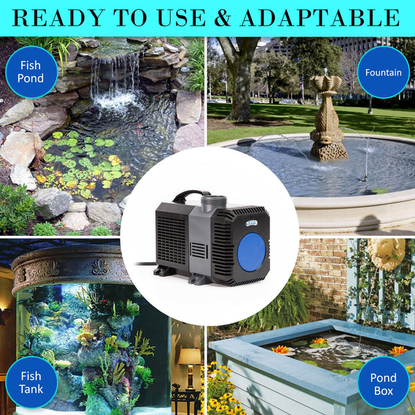 Dynamic Power Aquarium Submersible Pond Water Pump 10000L/H Water Pumps