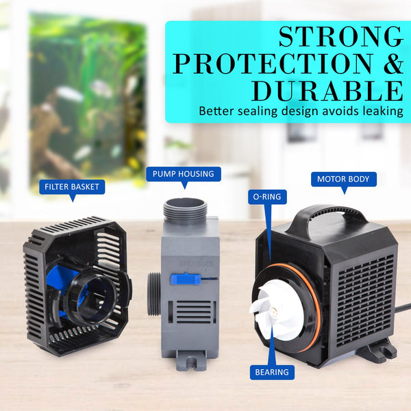Dynamic Power Aquarium Submersible Pond Water Pump 10000L/H Water Pumps
