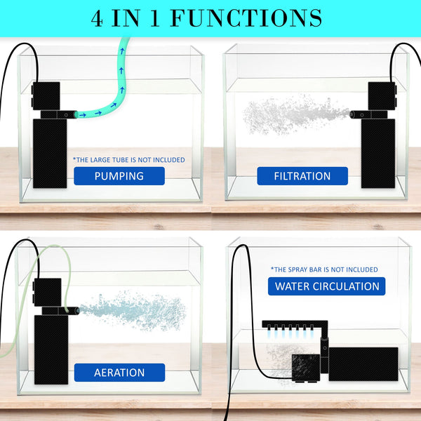 Dynamic Power Aquarium Submersible Filter 600L/H 8W 1M Pond Pump Water Pumps