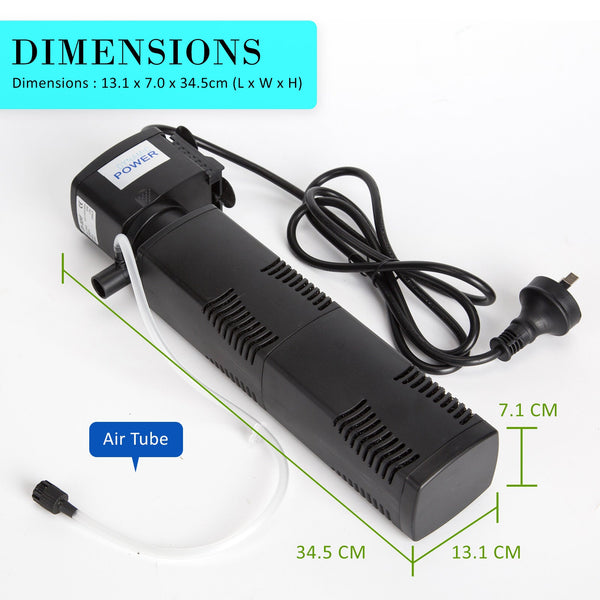 Dynamic Power Aquarium Submersible Filter 1600L/H 35W 2.5M Pond Pump Water Pumps
