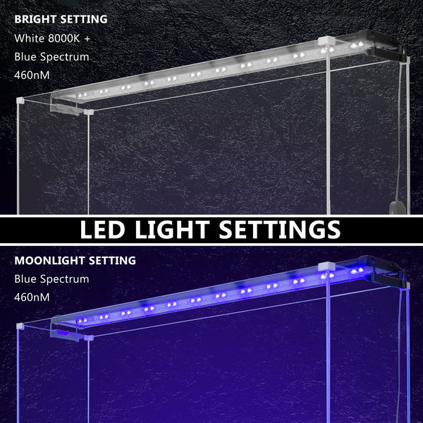 Dynamic Power 2 Set 33W Aquarium Blue White Led Light For Tank 120 140Cm Lights