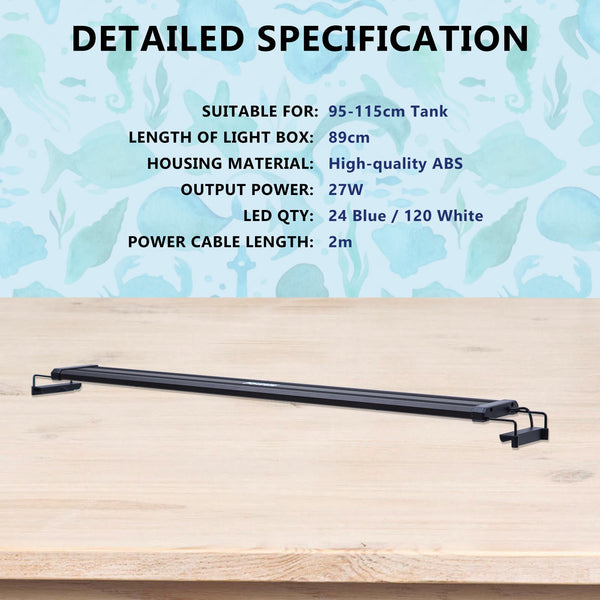 Dynamic Power 2 Set 33W Aquarium Blue White Led Light For Tank 120 140Cm Lights