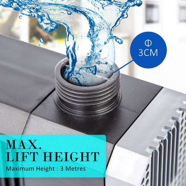 Dynamic Power Aquarium Submersible Water Pump 3000L/H 55W 3M Pond Water Pumps