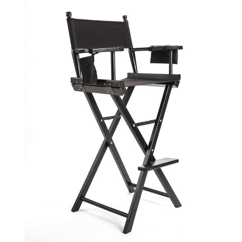 La Bella Black Folding Tall Chair Dark Humor Movie Director 75Cm Chairs