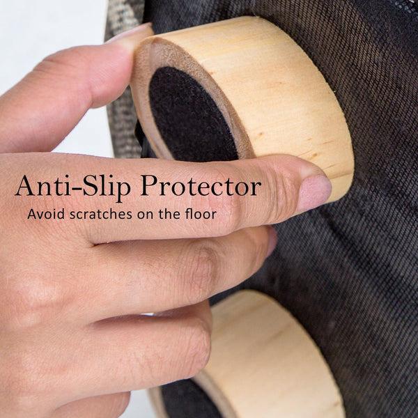 La Bella Lattice Fabric Round Leg Foot Stool Ottomans Footstools & Poufs