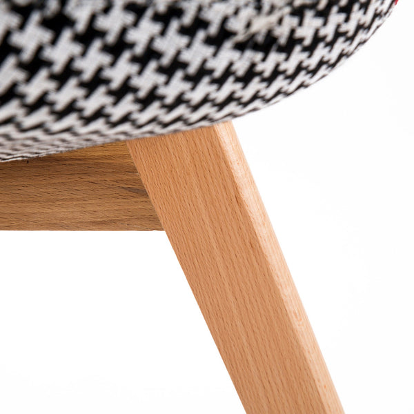 La Bella 4 Set Multi Colour Retro Dining Cafe Chair Padded Seat Dining Chairs