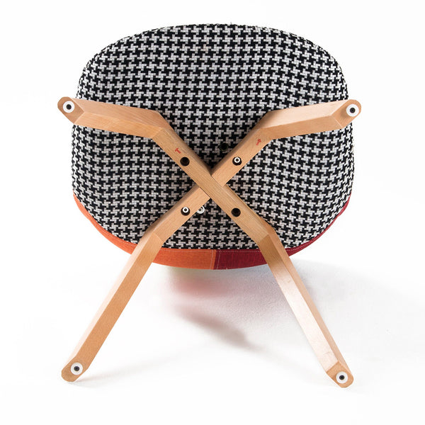 La Bella 4 Set Multi Colour Retro Dining Cafe Chair Padded Seat Dining Chairs