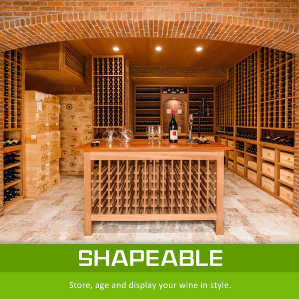 La Bella 72 Bottle Timber Wine Rack Storage Cellar Organiser