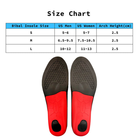 Bibal Insole 4X Pair L Size Full Whole Insoles Shoe Inserts Arch Support Foot Pads
