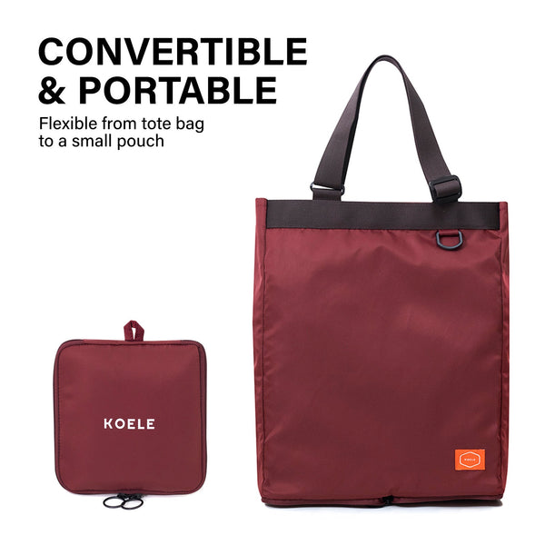 Koele Wine Shopper Bag Tote Foldable Travel Laptop Grocery Ko-Shoulder