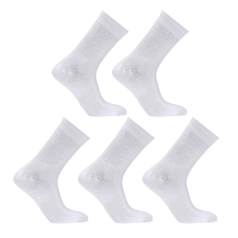 Rexy 5 Pack Large White 3D Seamless Crew Slim Breathable Socks