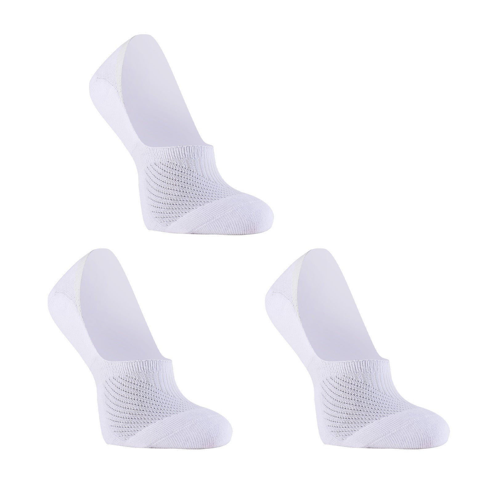 Rexy 3 Pack Medium White Cushion No Show Ankle Non Slip Breathable Socks