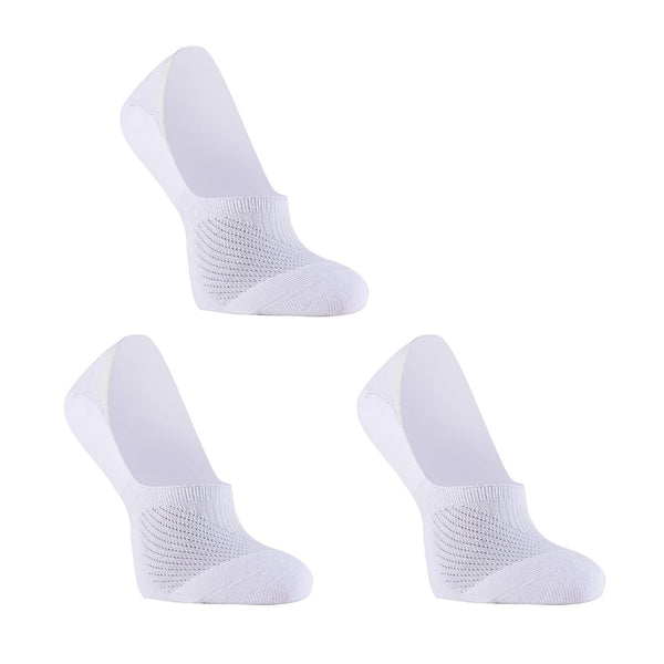 Rexy 3 Pack Medium White Cushion No Show Ankle Non Slip Breathable Socks