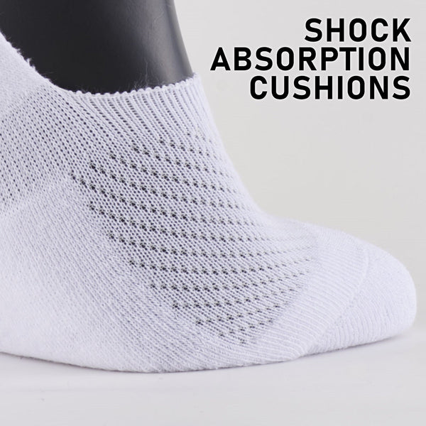 Rexy 3 Pack Medium White Cushion No Show Ankle Non Slip Breathable Socks