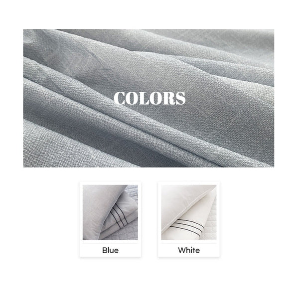 Saesom Double Blue Flua Snow Comforter Set Cool Lightweight Quilt Bedspread Coverlet Double Bed Comforters