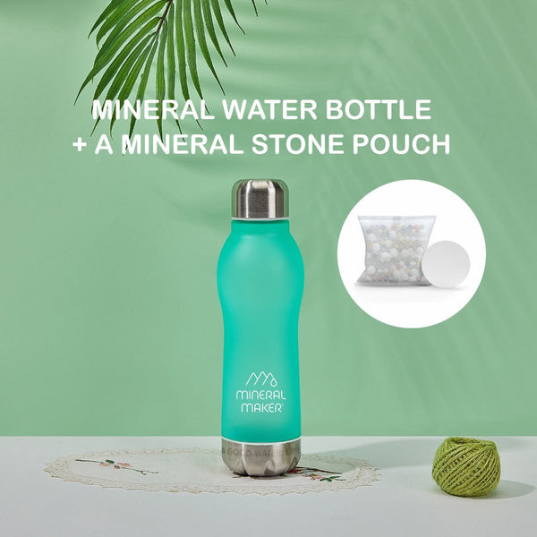 Mineral Maker Morbido Alkaline Filter Water Bottle + Stone Pouch Water Filters