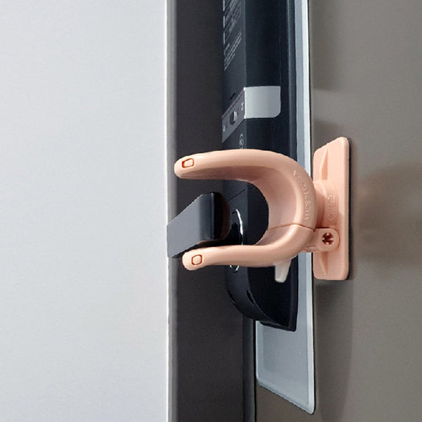 Appason 4X Apricot Pink Door Lever Lock Pet Child Proof Adhesive Handle