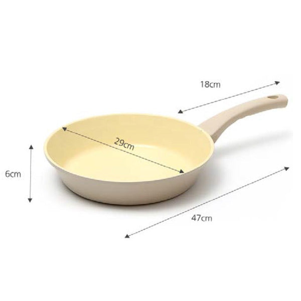 Giorno Felice 28Cm Beige Ih Frypan Ceramic Non Stick Frying Pan Induction Frying & Grill Pans