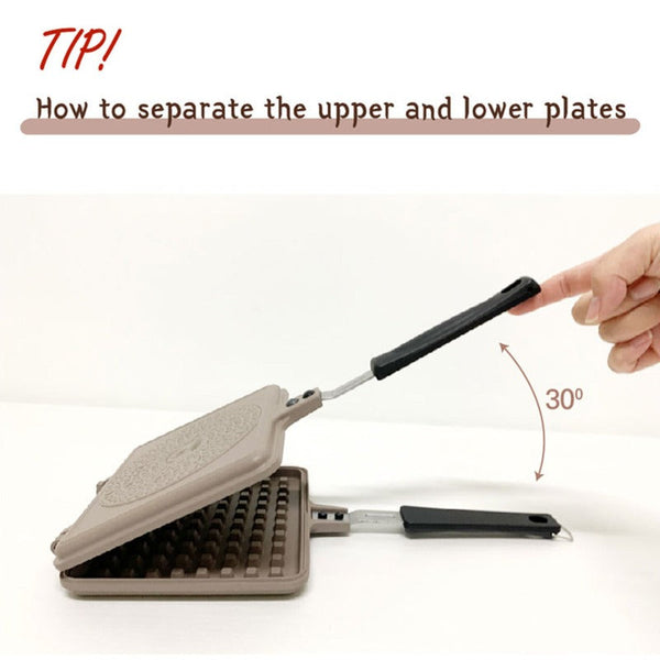 Giorno Felice Ih Waffle Maker Pan Non Stick Double Sided Detachable Waffle Makers
