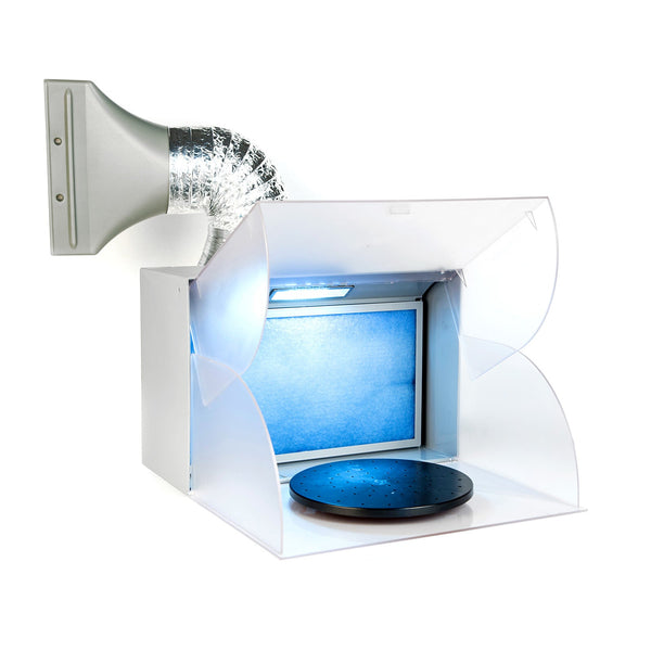 Dynamic Power Air Brush Spray Booth Portable Exhaust Fan With Led Paint Sprayers