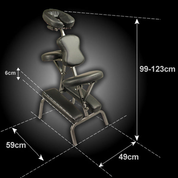 Forever Beauty Black Portable Beauty Massage Foldable Chair Table Therapy Waxing Aluminium Massage Tables & Chairs
