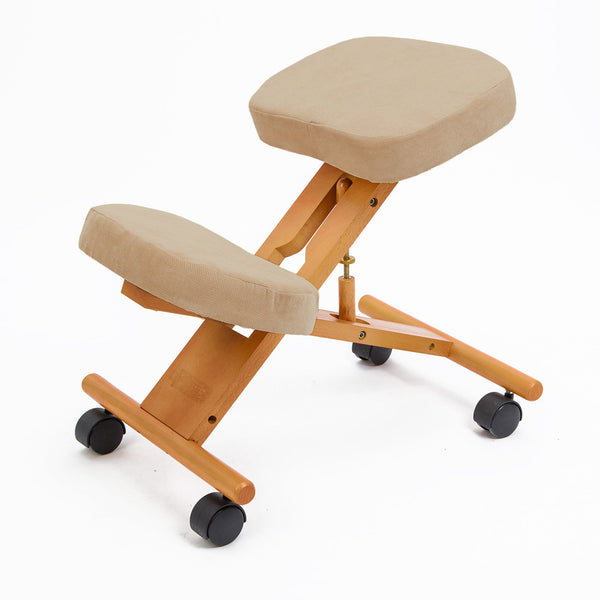 Forever Beauty Beige Ergonomic Kneeling Chair Massage Tables & Chairs