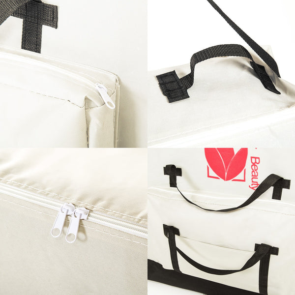 Forever Beauty White Massage Table Bed Carry Bag Portable Wheeled 70Cm