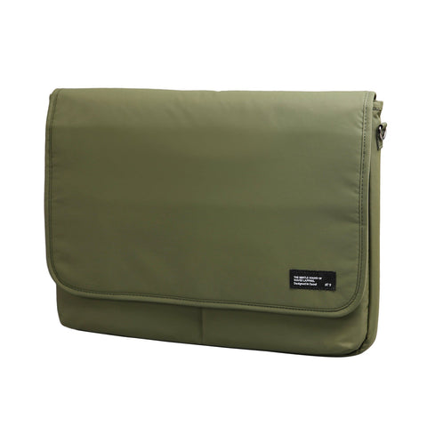 St'9 L Size 15.6/16 Inch Khaki Laptop Sleeve Padded Shoulder Bag Travel Carry Case Lato