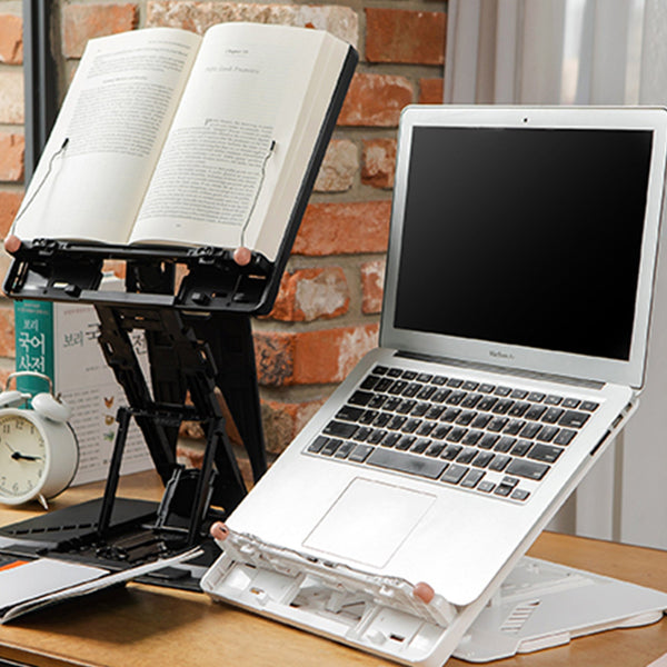 Pelicanstand Stand White Laptop Holder Foldable Tablet Book Pc Desk Stands Holders & Car Mounts